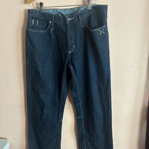 Stylish Dark Blue Men's Straight Jeans